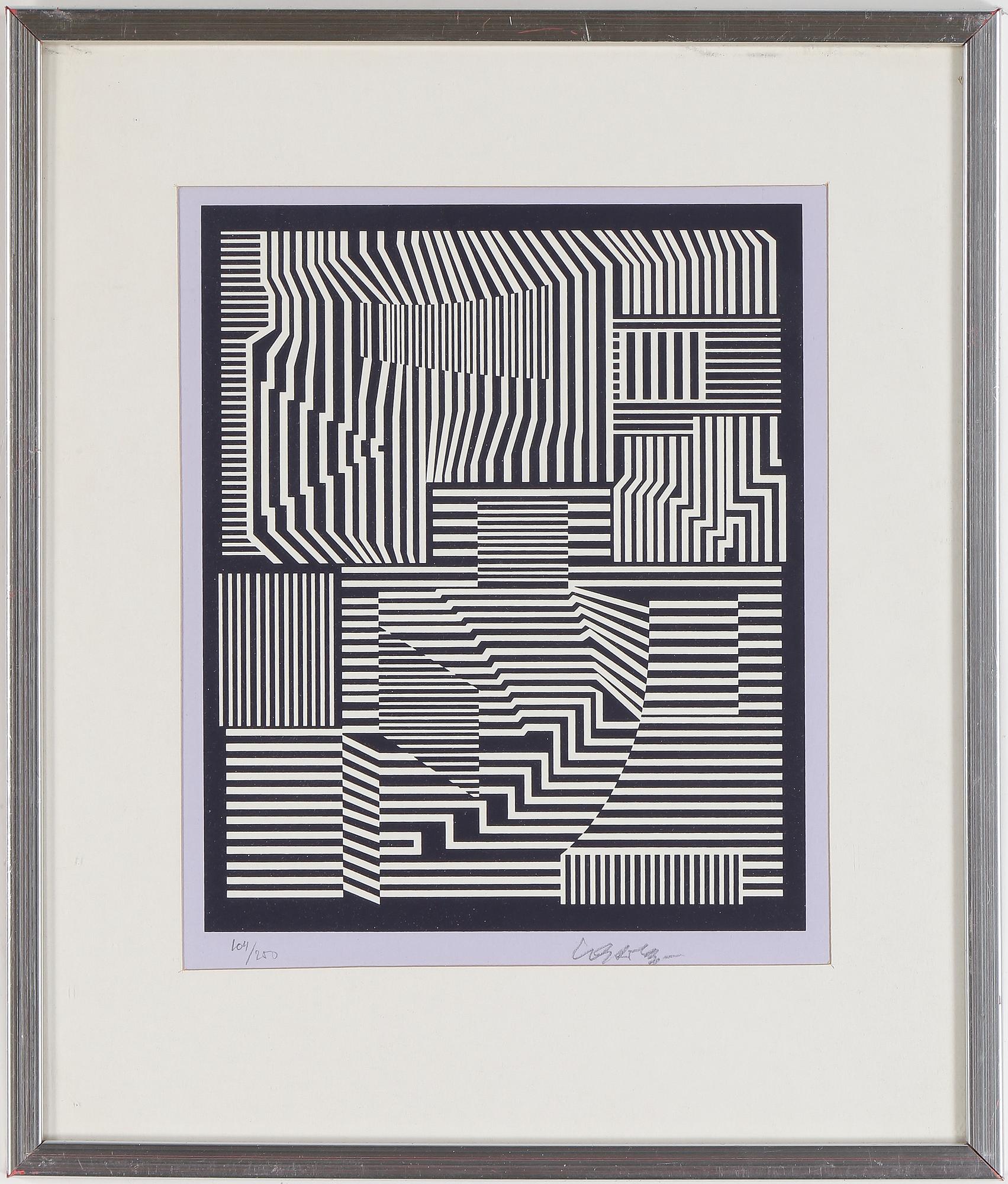 VICTOR VASARELY, färgserigrafier 7 stycken. Signerade och numrerade 104/250.