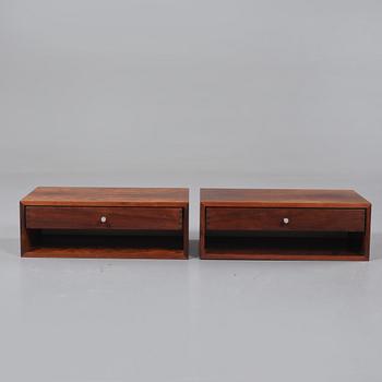 VÄGGHYLLOR, 2 st, Aksel Kjaersgaard, Danmark, 1960/1970-tal.