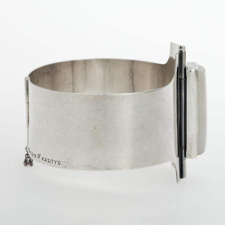 Mauno Honkanen, BRACELET, silver, snow quartz, Mauno Honkanen, Tillander 1962.