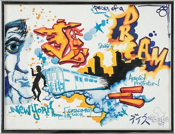 Chris "Daze" Ellis · CHRIS "DAZE" ELLIS, akvarell, sign o dat -84.