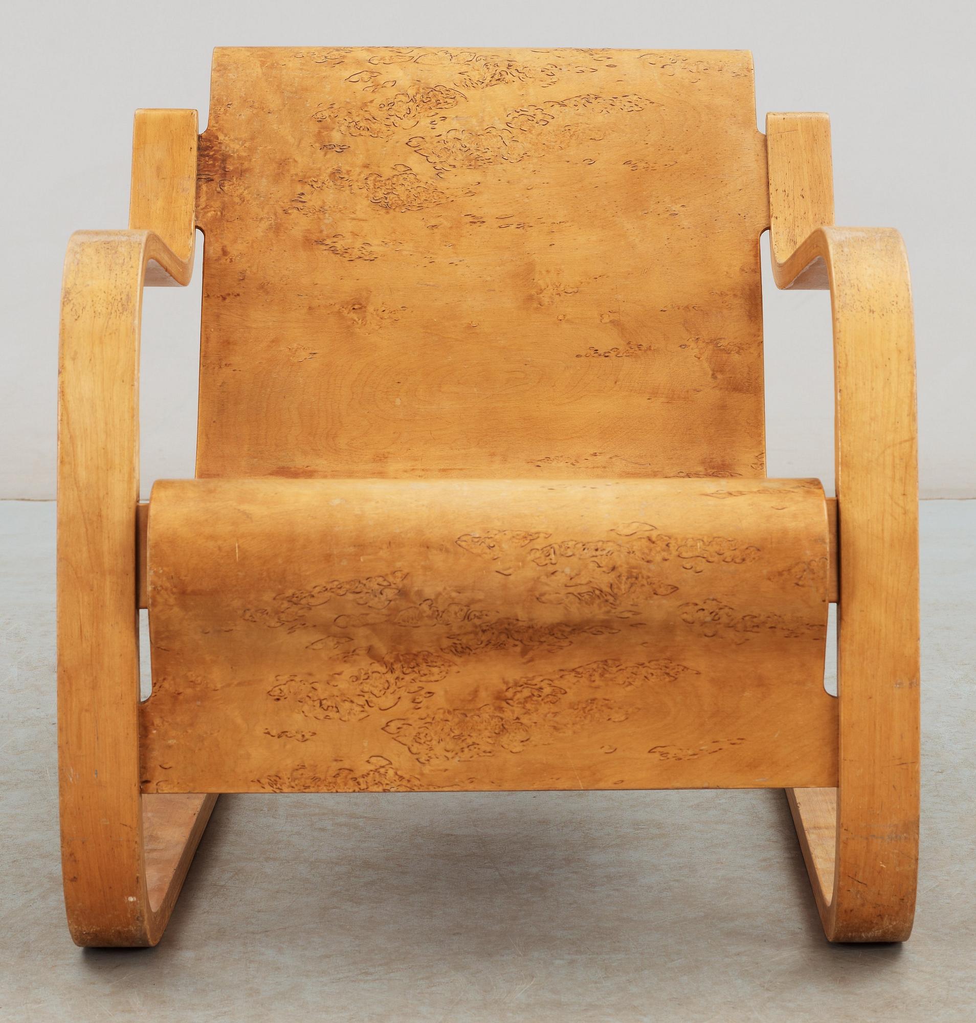 ALVAR AALTO, karmstol, modell 31, Huonekalu-ja Rakennustyötehdas Oy, Finland 1930-40-tal.