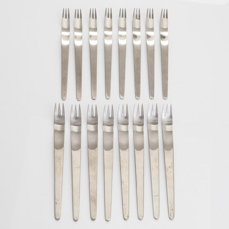 Arne Jacobsen, a 46 piece cutlery set  'AJ-bestick' A. Michelsen and Georg Jensen, Denmark.