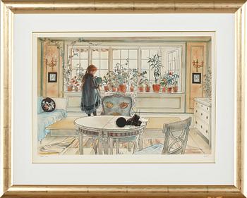 Carl Larsson · CARL LARSSON, efter, färglitografi, signerad i trycket, numrerad 328/790.