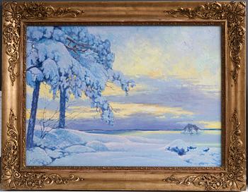 Alfred Collin, WINTER LANDSCAPE.