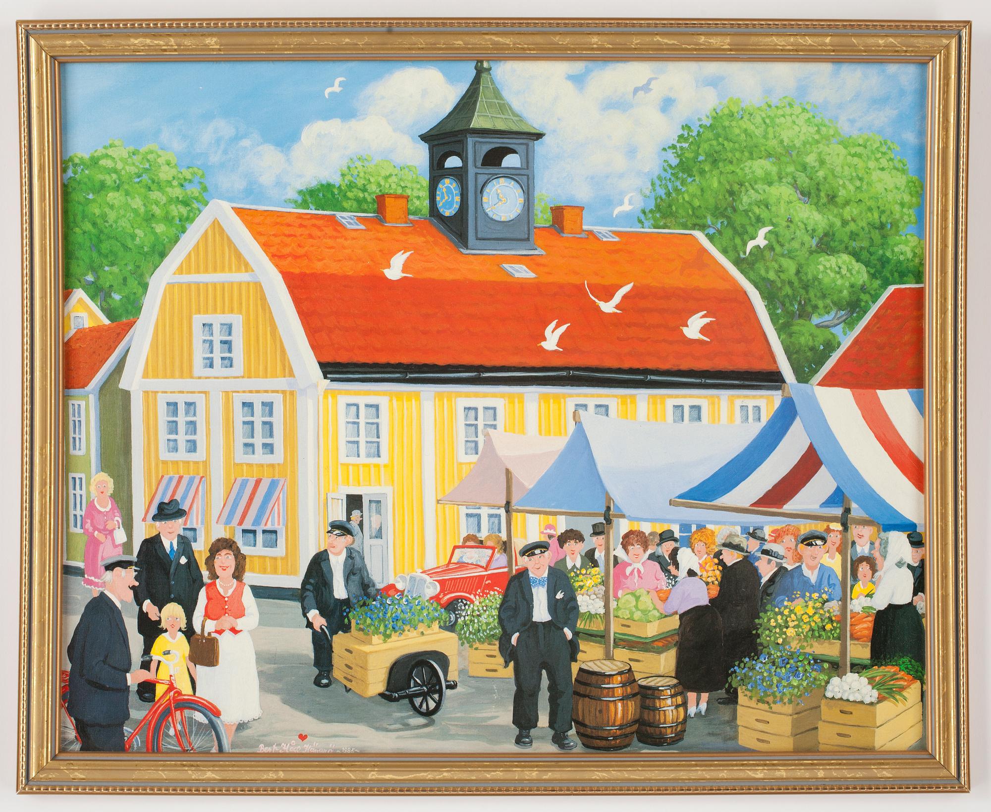 BERT HÅGE HÄVERÖ, olja på pannå, signerad o daterad 1985.