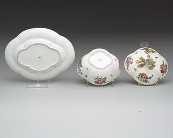 A Meissen tureen with cover and stand, 19th Century.