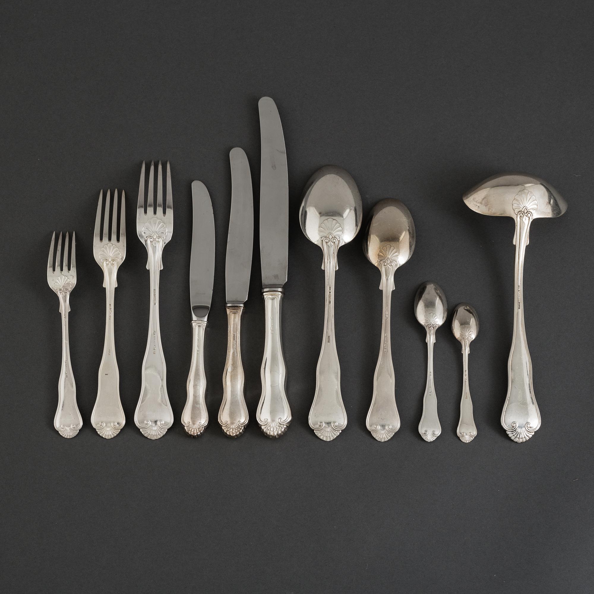 BESTICK, 115 delar, silver, en del med både svenska och norska stämplar, 1940-tal.