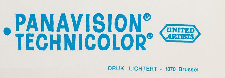 Filmaffisch James Bond "Operatie donder" (Thunderball), Belgien 1965.