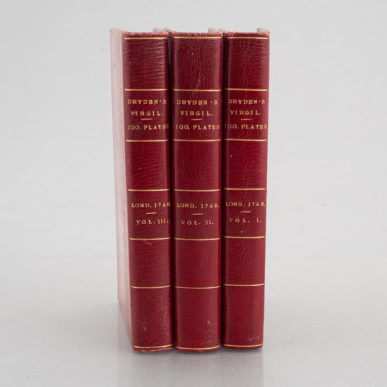 Attractively bound edition of Vergil, 3 vols.