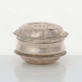 A Swedish 18th century parcel-gilt silver snuff-box, mark of Johan Malmstedt, Gothenburg 1787.