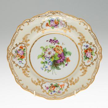 TALLRIK, Ryssland, porslin, Kejserliga porslinsfabriken, Nikolai I.