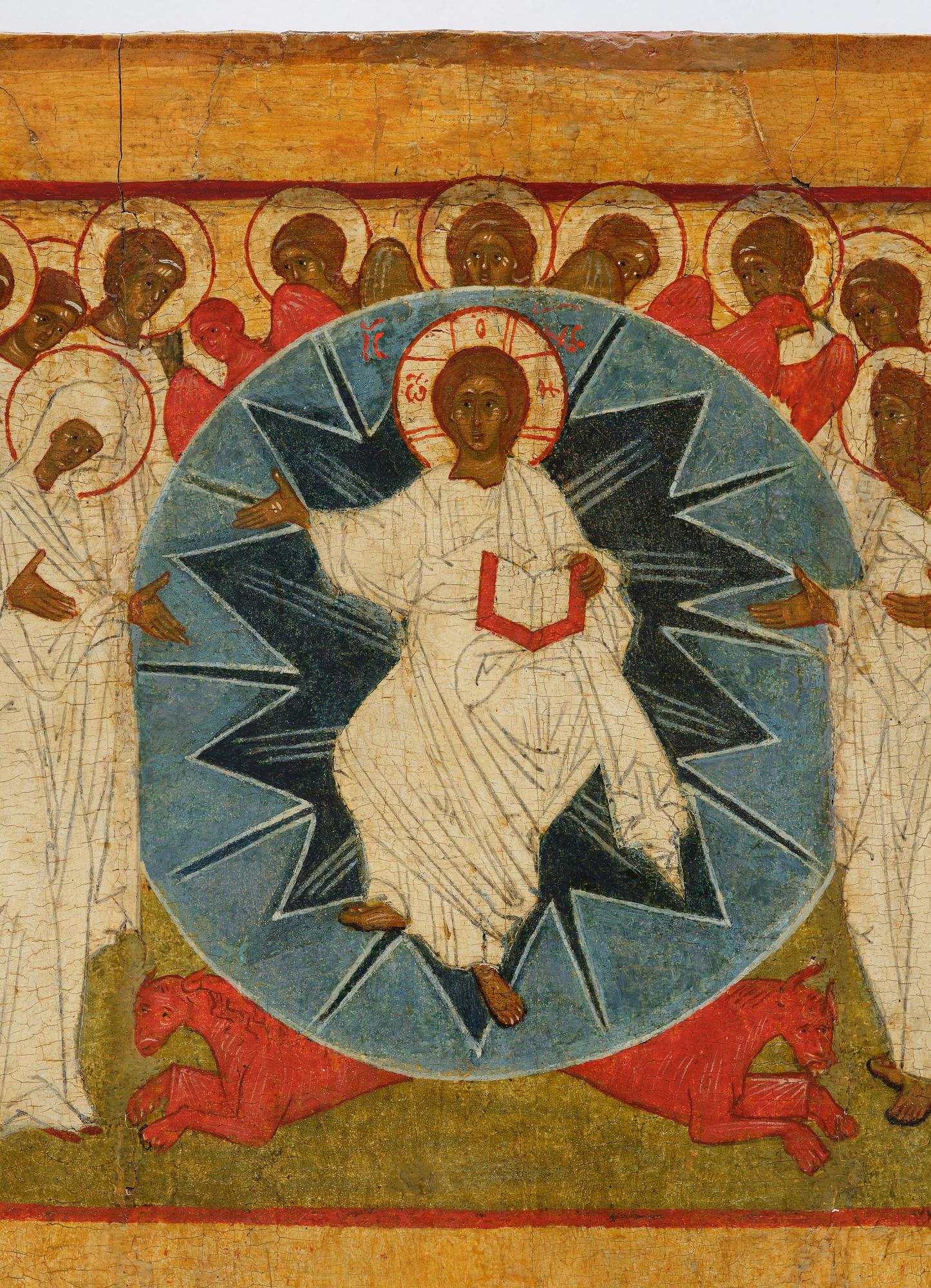 Ikon, "Alla heligas sabbat", Novgorodskolan ca 1500.