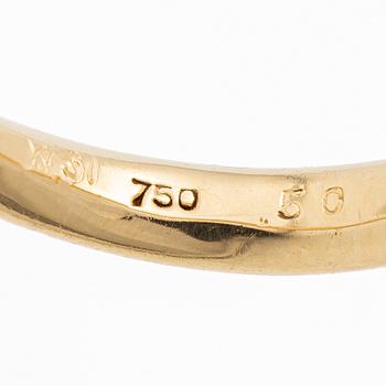 Ring, 18K gold with a brilliant-cut diamond.