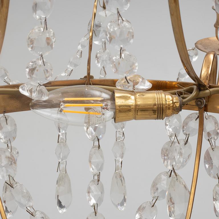 A pair of late Gustavian style chandeliers, 20th Century.