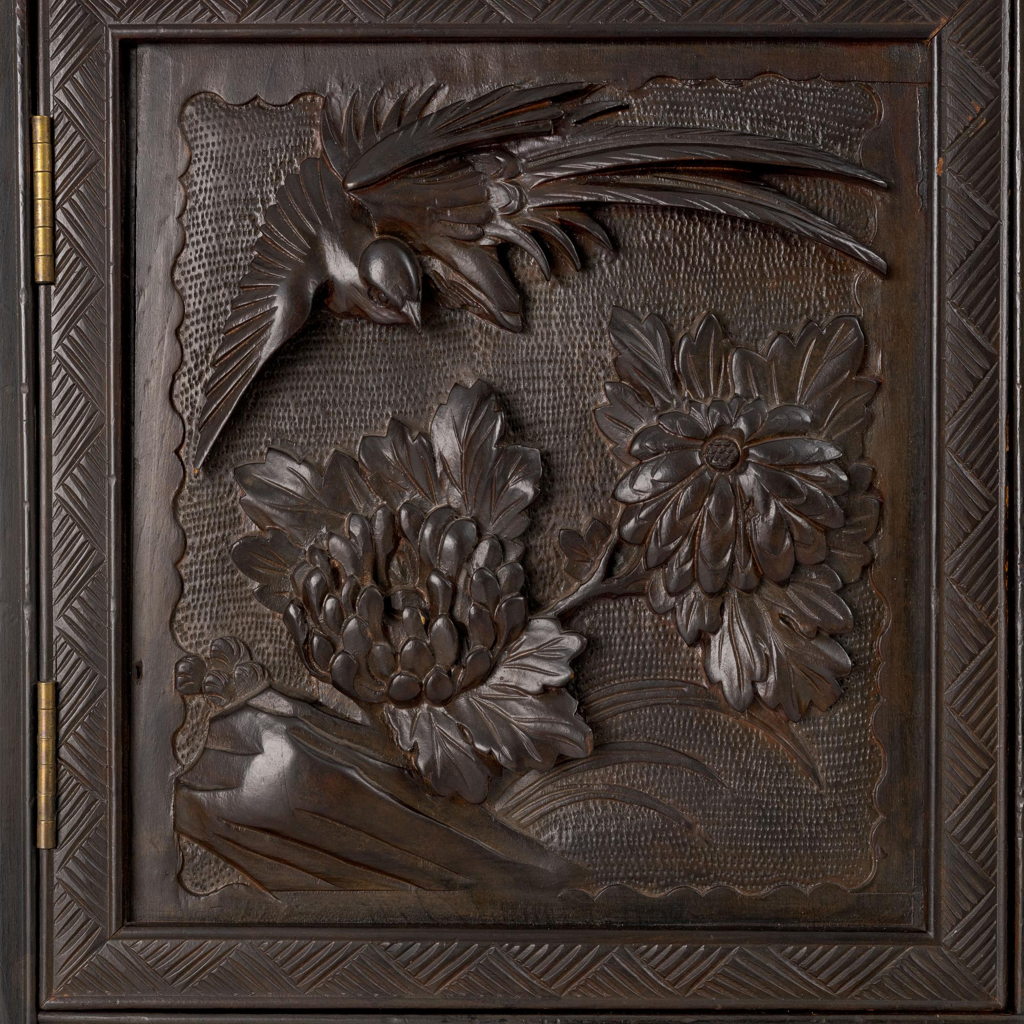 A Japanese wooden cabinet, first part of the 20th century.