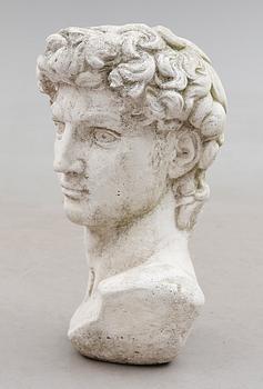 SKULPTUR, stenmassa, efter Michelangelos "David", 1900-tal.