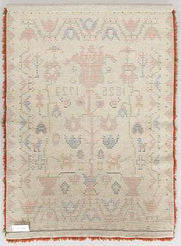 Rya, allmoge, Finland, efter Porin tienoot modell. Ca 148 x 108 cm.