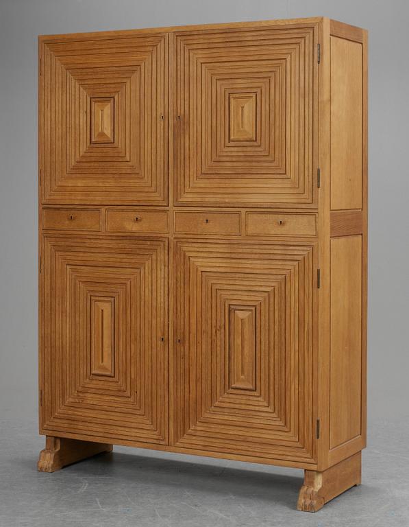 An Oscar Nilsson oak cabinet, probably by by cabinetmaker J Wickman, Stockholm 1940's.
