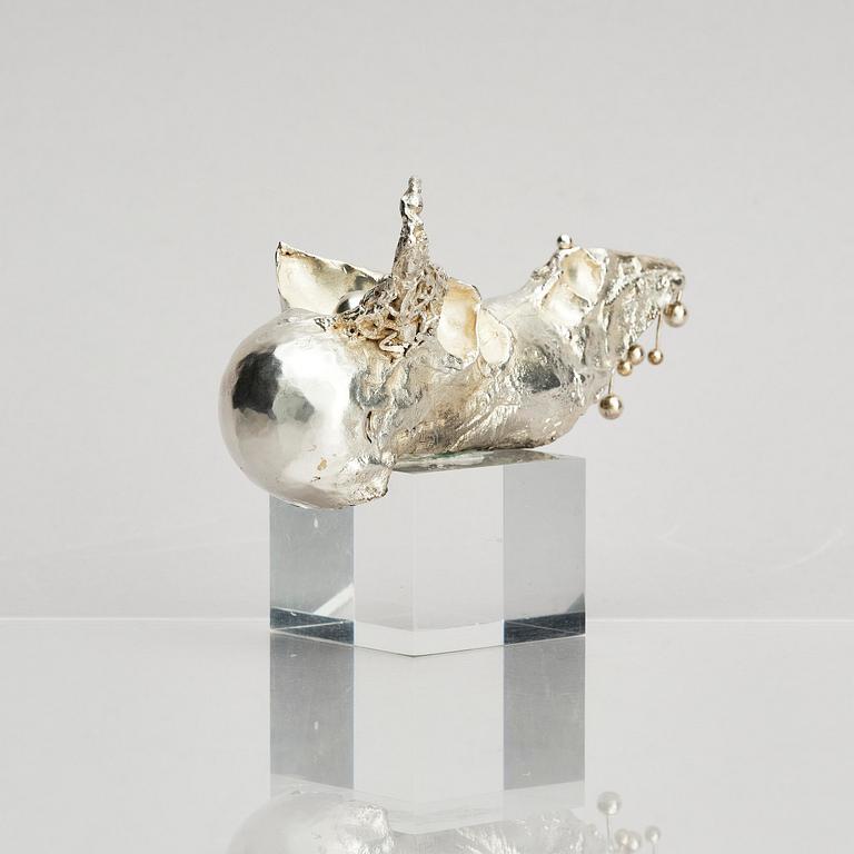 Lars Arby, a sterling silver sculpture, Gothenburg, Sweden 1982.
