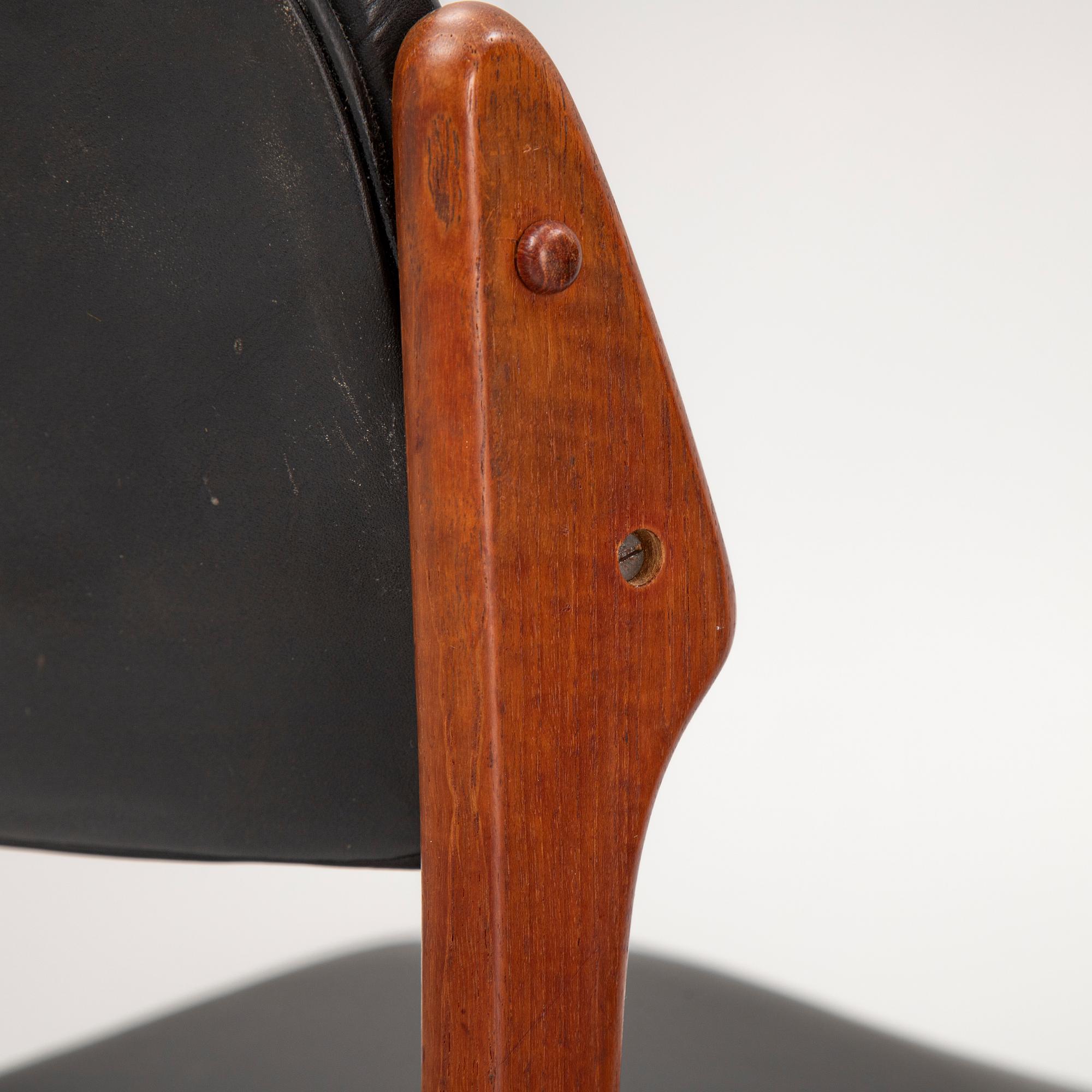Erik Buch, four model 49 teak chairs, Odense möbelsnickeri, Denmark, 1950's/60's.