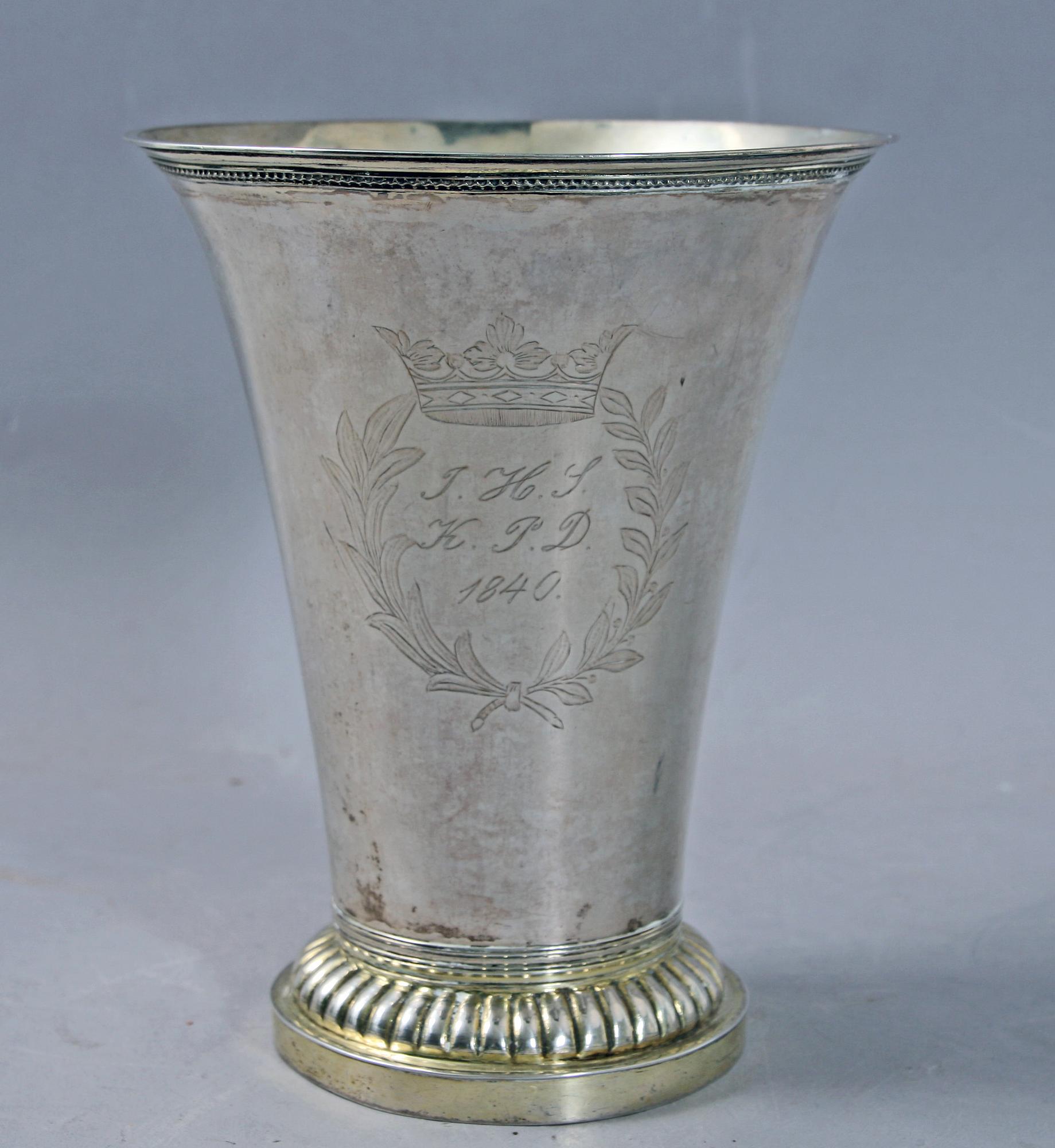 BÄGARE, silver, Norlin 1840, vikt 410g.