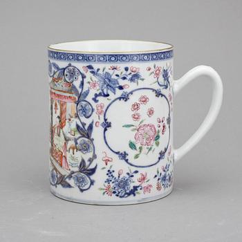 MUGG, porslin, Kina, Qianlong 1736-1795.