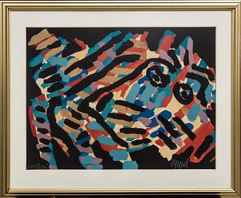 Karel Appel, färglitografi, signerad och numrerad 109/175.