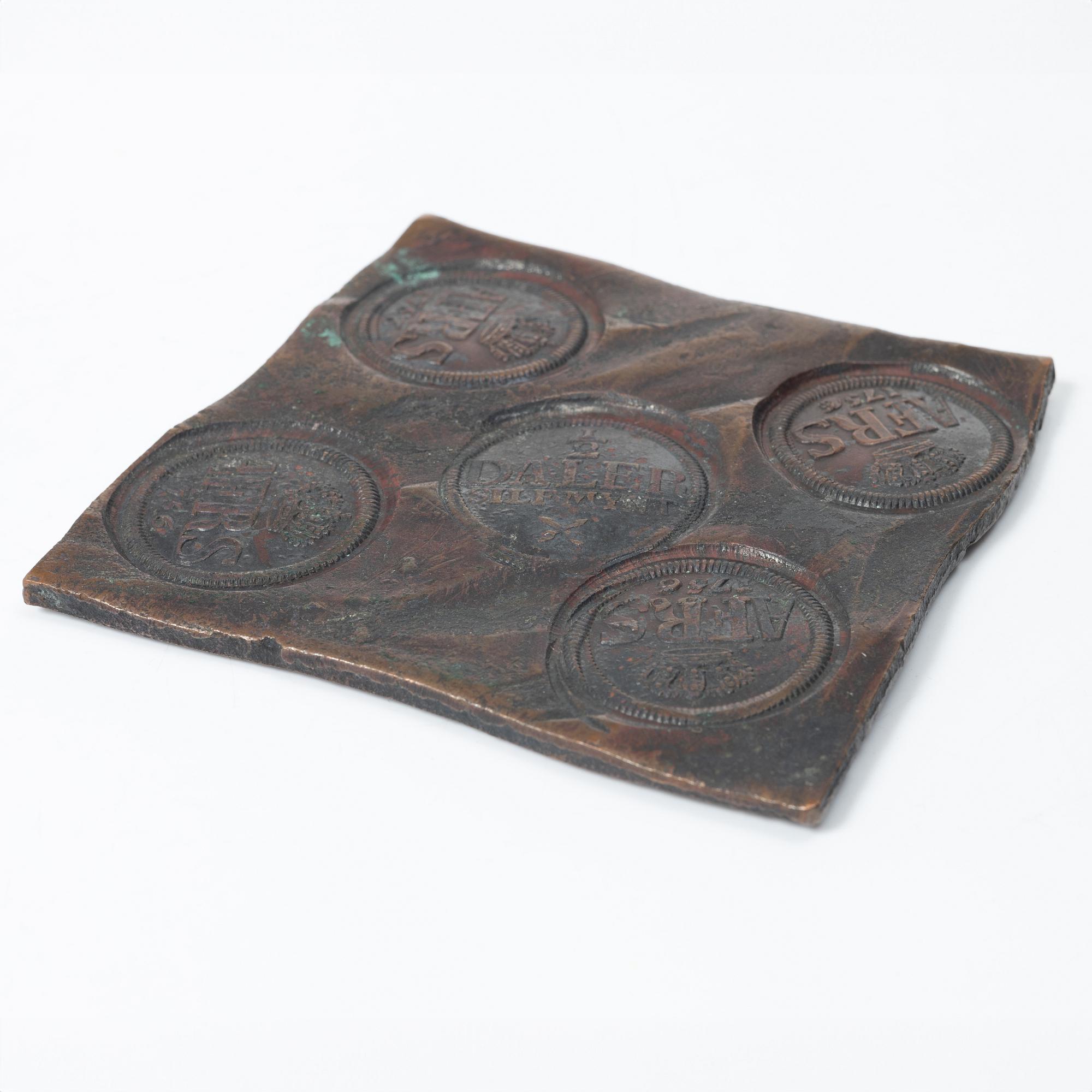 Adolf Fredrik, plate money, 1/2 daler silver coin, Avesta, 1754.