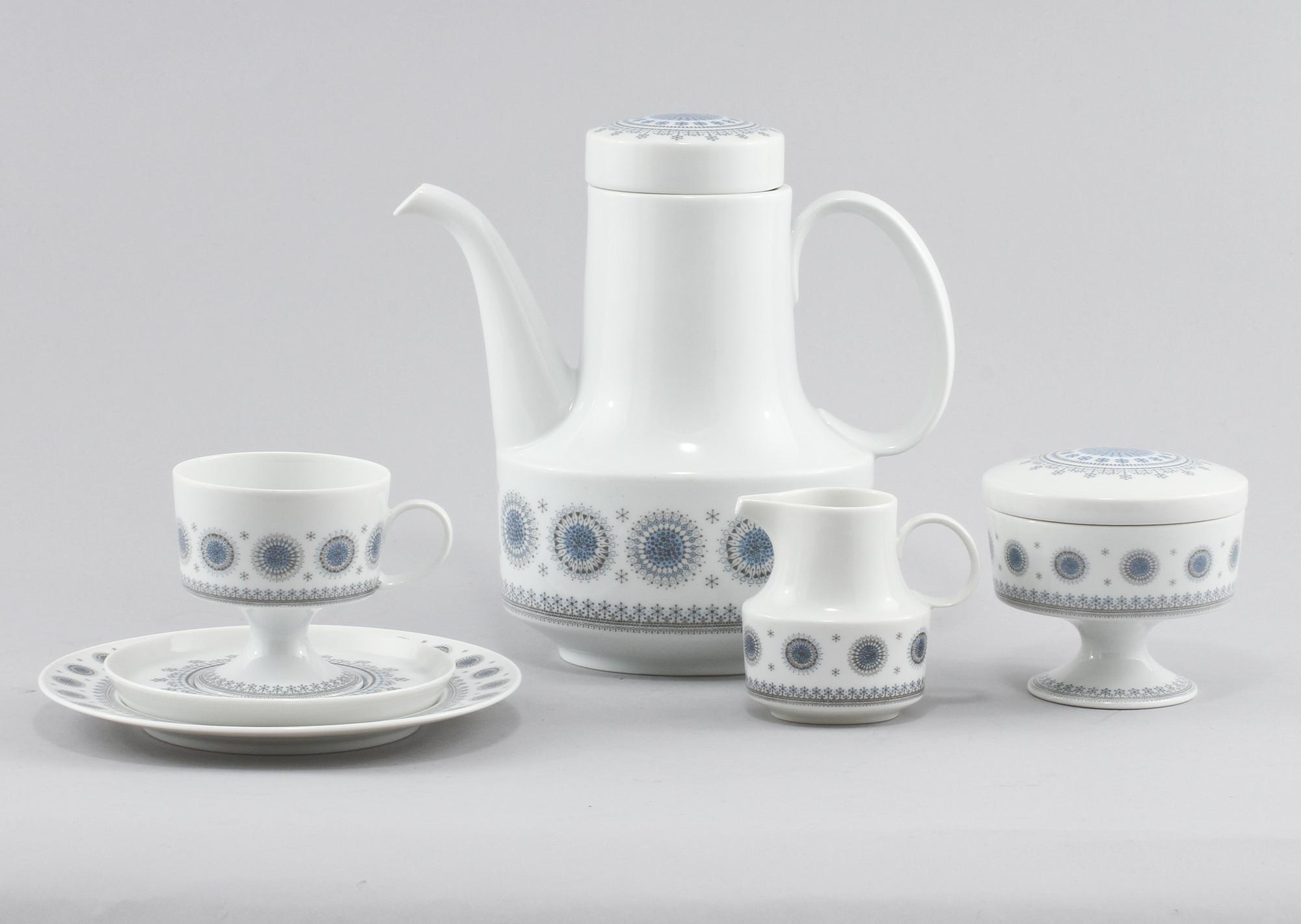 SERVISDELAR, 27 delar, porslin, Rosenthal, 1900-talets andra hälft.