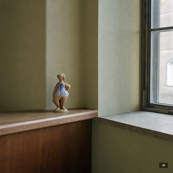 Lisa Larson, figurin, "Dora" ur ABC-flickorna, Gustavsberg.