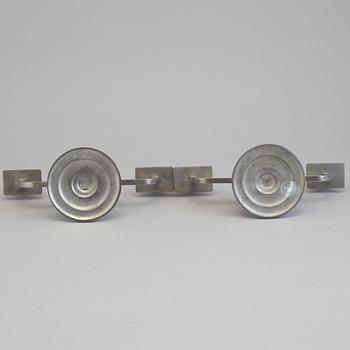 GAB, kandelabrar, ett par, tenn, art deco, 1936-7.