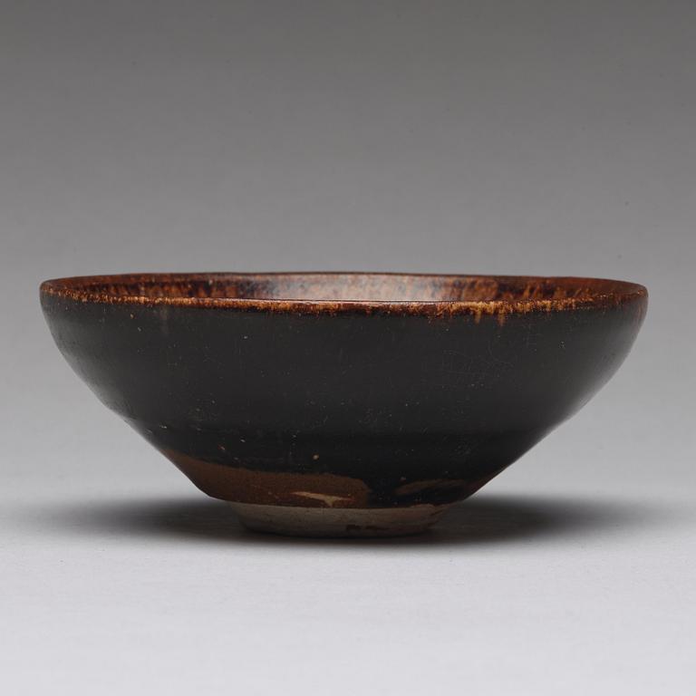 A brown hares fure bowl, presumably Song dynasty (960-1279).