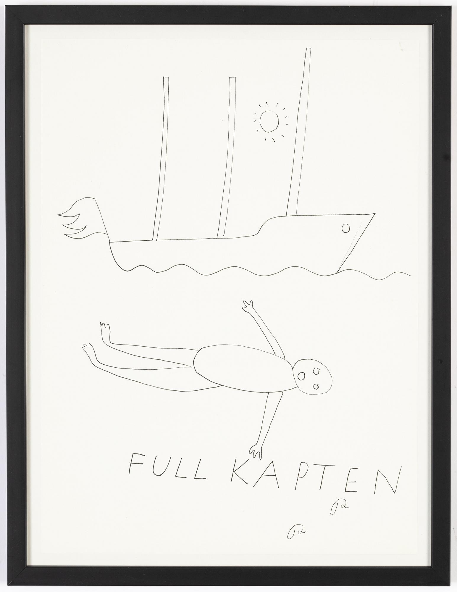 Roger Risberg, tuschteckning, signerad. Utförd 2008.