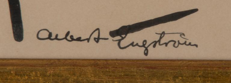 ALBERT ENGSTRÖM, tuschteckning, signerad.