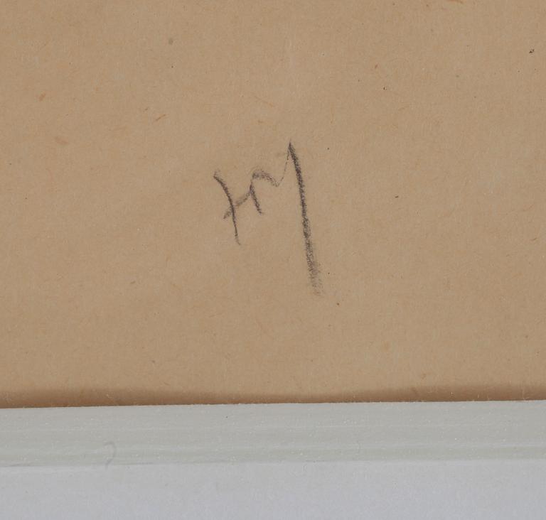 HENRI MICHAUX, tusch på papper. Sign.