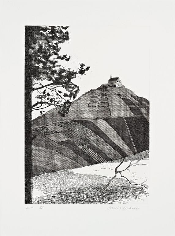 David Hockney, "A Wooded Landscape" from "Six Fairy Tales from the Brother's Grimm".