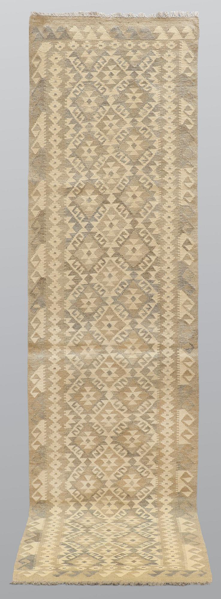 Gallerimatta, kelim, 308 x 84 cm.