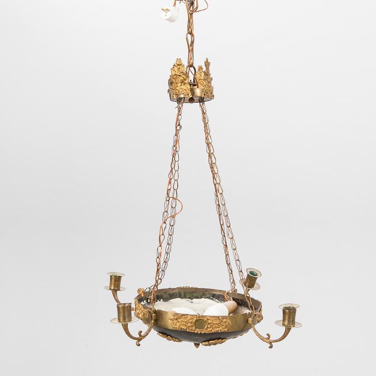 A mid 1800s Empire hanging lamp.