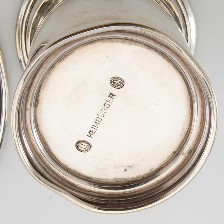 Vase and bowl on foot Silver Heimbürger Denmark 1933 and 1947.