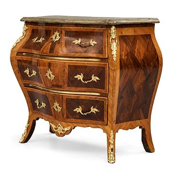 2. A Swedish Rococo 18th century commode presumably by Gustaf Foltiern (master in Stockholm 1771-1804).