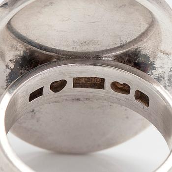 Saara Hopea, ring, silver, Ossian Hopea, Borgå 1978.