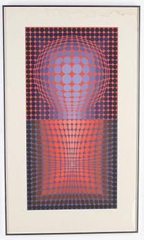 Victor Vasarely, silkscreen in color, signed and numbered 156/190.
