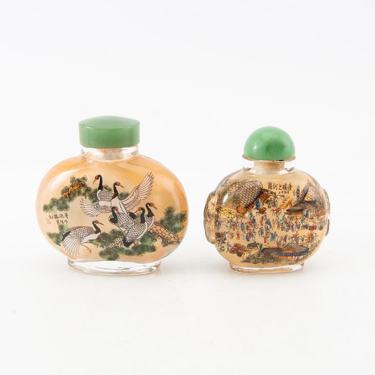 Snuff bottles 10 pcs China 20th century.