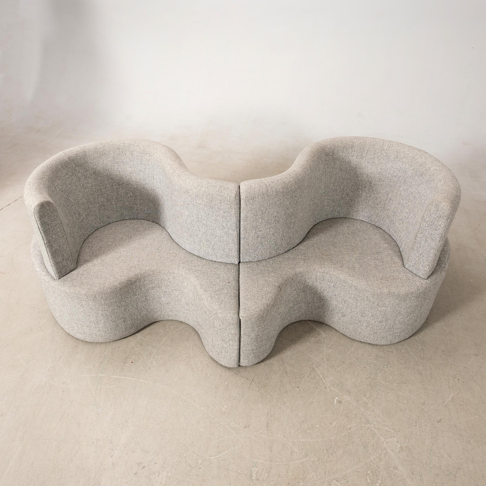 Verner Panton, sofa, "Cloverleaf", Verpan, Denmark.