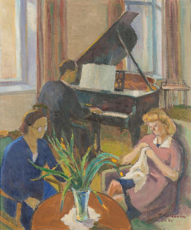 Topi Valkonen, oil on canvas, signed and dated-46.