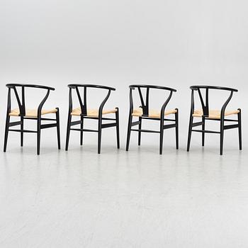 Hans J. Wegner, a set of four 'CH-24' chairs, Carl Hansen & Søn, Denmark.