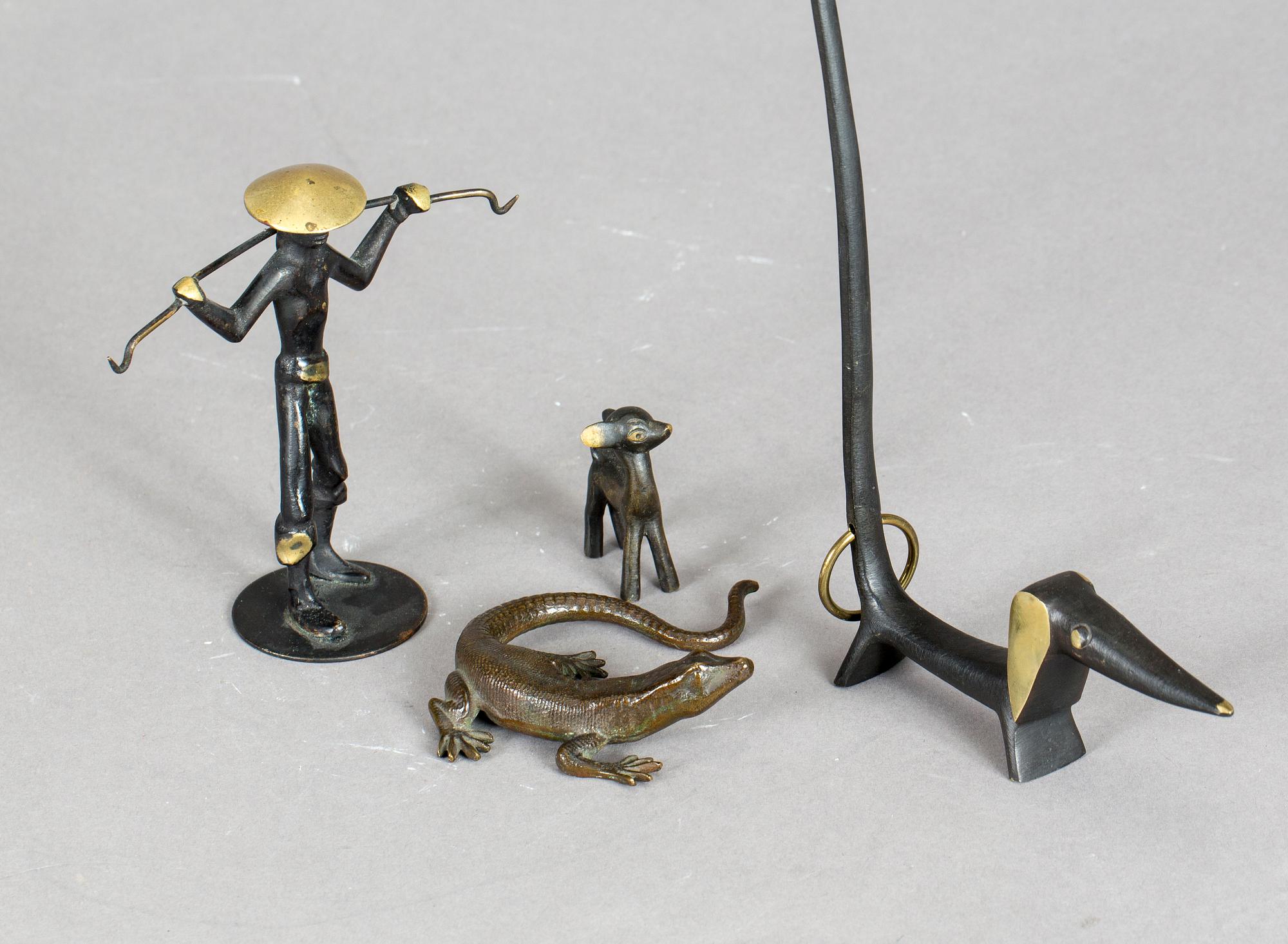 FIGURINER, 4 st, brons, bla H.Baller, Wien. 1900-talets första hälft/mitt.