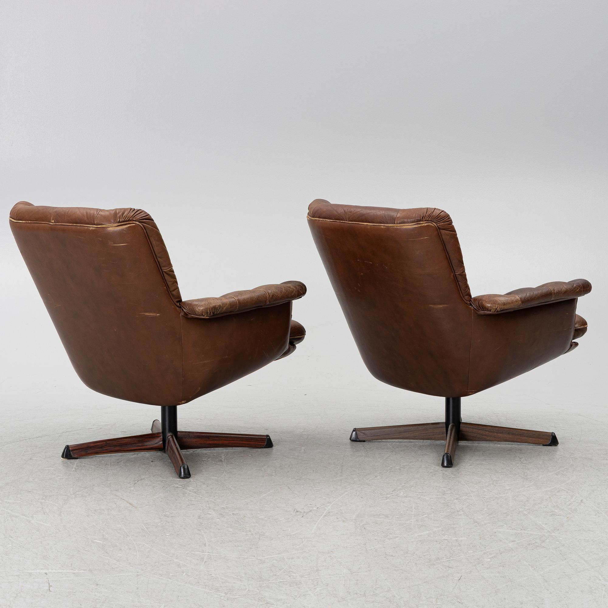 Armchairs, a pair, Göte Möbler, 1960s/70s.