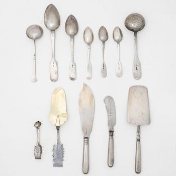 A set of silver cutlery, mostly Estonian (34 pcs).