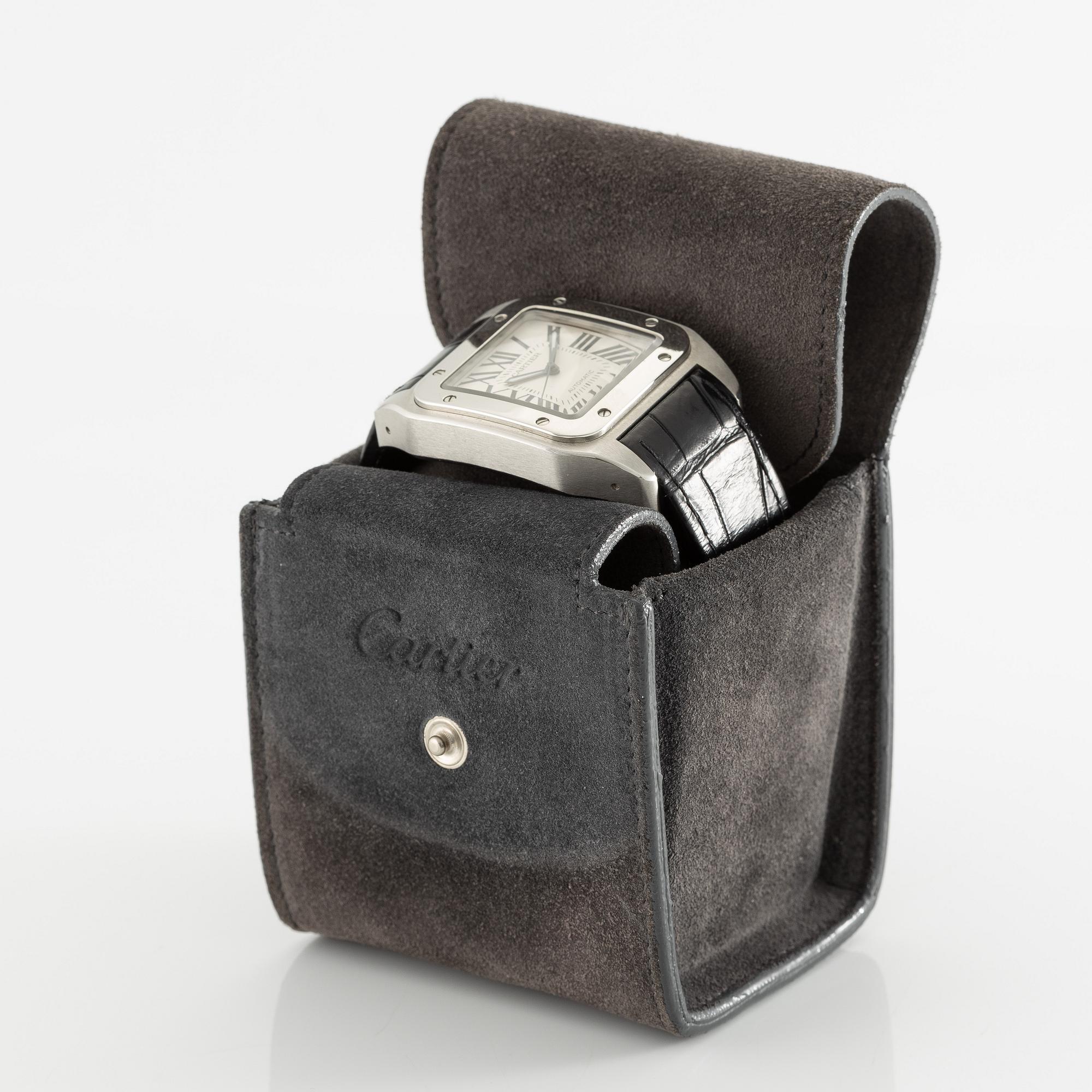 Cartier, Santos 100, wristwatch, 41.3 x 51.1 mm.